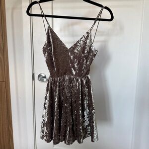UO Crushed Velvet Romper